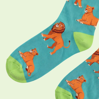 Asiatic Lion Socks | Bamboo Socks | Blue Socks
