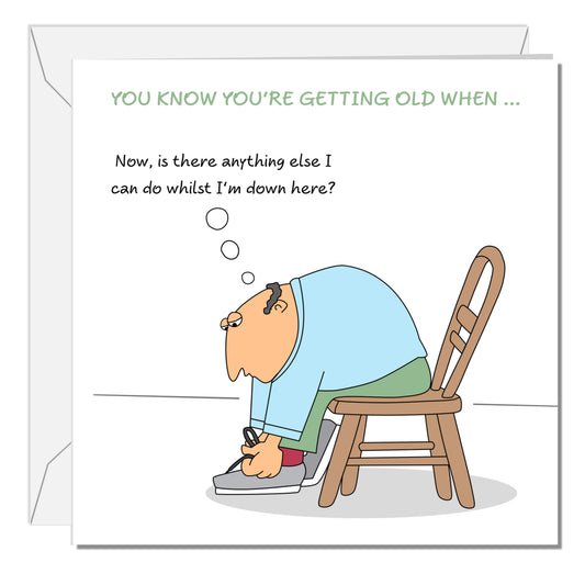 Father's Day Card - Funny Birthday Card For Male 50th 60th 70th Husband Father Dad Uncle Brother Son Man Friend Old Aged Age Humorous Fun Creaky Grey