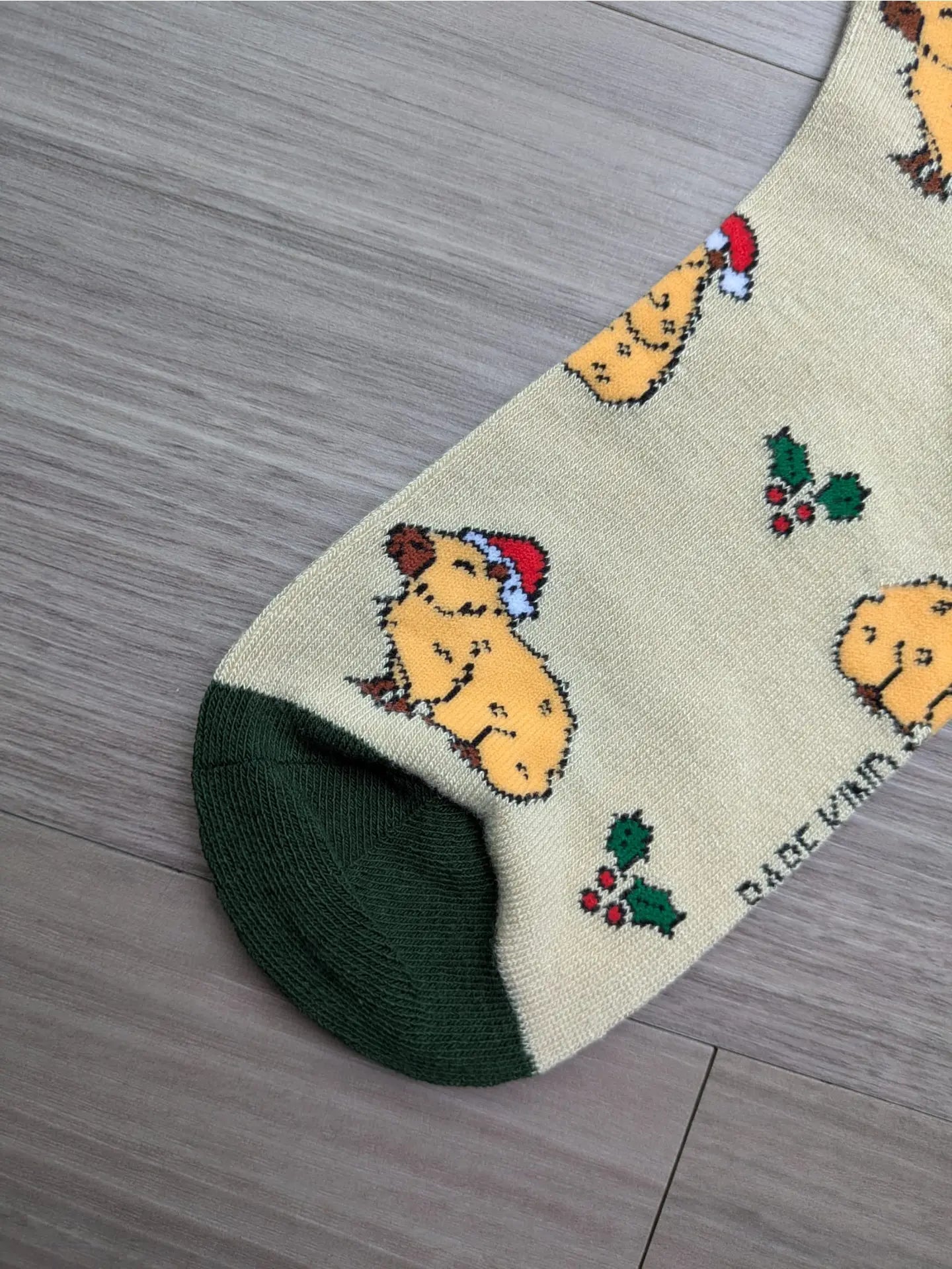 Christmas Capybara Socks | Bamboo Socks | Green Socks