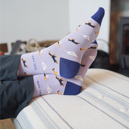 Purple Dog Socks | Bamboo Socks | Purple Socks