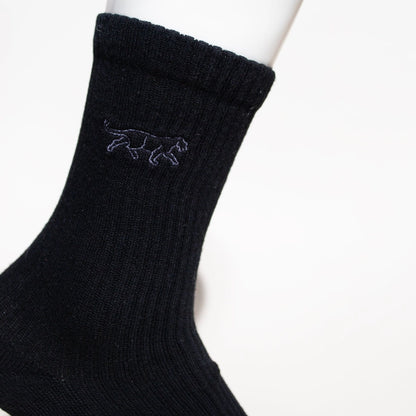 Black Panther Socks | Ribbed Bamboo Socks | Black Socks
