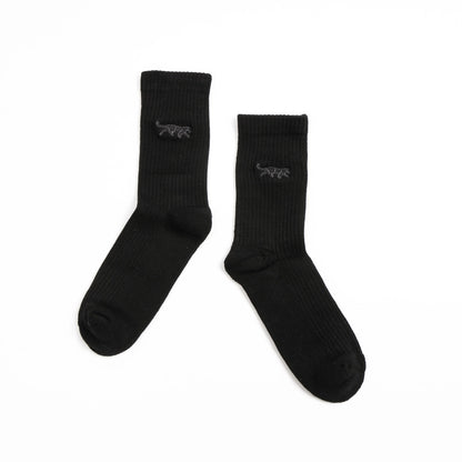 Black Panther Socks | Ribbed Bamboo Socks | Black Socks