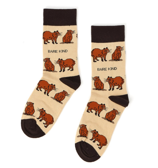 Capybara Socks | Bamboo Socks | Brown Socks