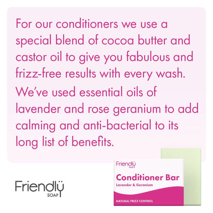 Lavender & Geranium Conditioner Bar - Eco Friendly