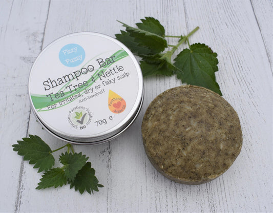 Handmade Anti Dandruff Shampoo Bar. Tea Tree & Nettle.