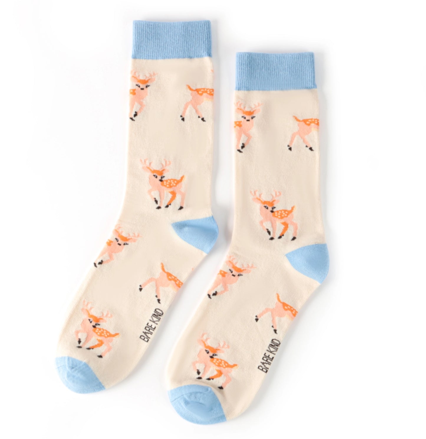 Deer Socks | Bamboo Socks | White Socks | Animal Socks