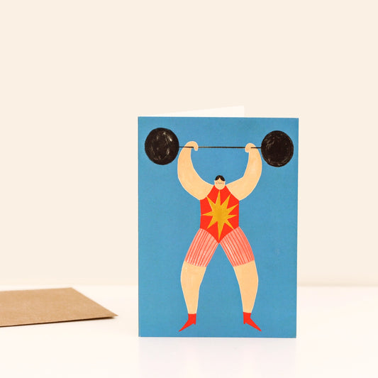 Father's Day Card - Strong Man Greeting Card | Father's Day | Male Birthday