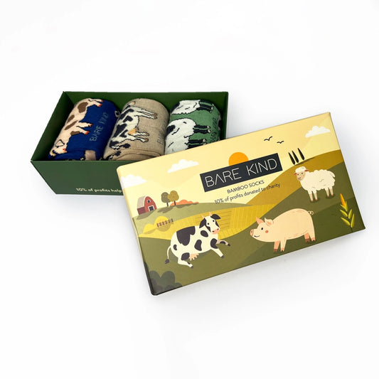 Farm Socks | Bamboo Socks Gift Box | 3 Pairs Socks