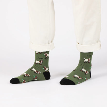 Goat Socks | Bamboo Socks | Green Socks | Farm Socks