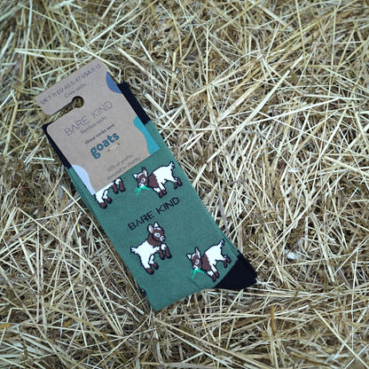 Goat Socks | Bamboo Socks | Green Socks | Farm Socks