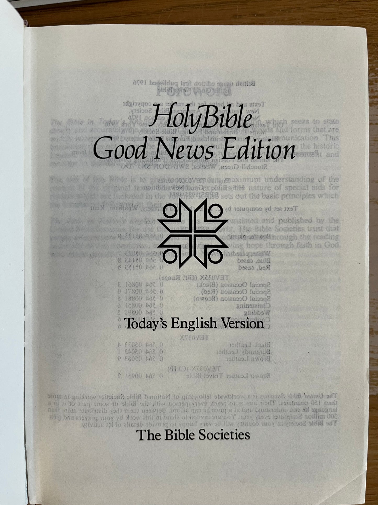 Holy Bible: Good News Edition - BFBS 1985