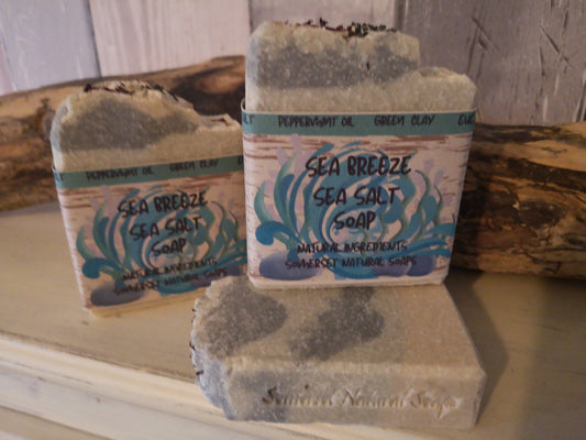 Sea Breeze Sea Salt Soap | Refreshing Mint & Eucalyptus Soap