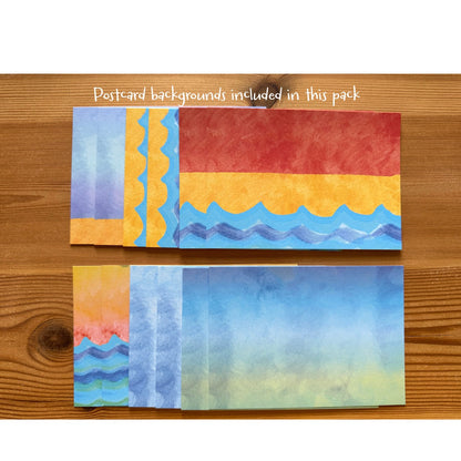 How To Draw... Sea Silhouettes, Activity Postcard Pack