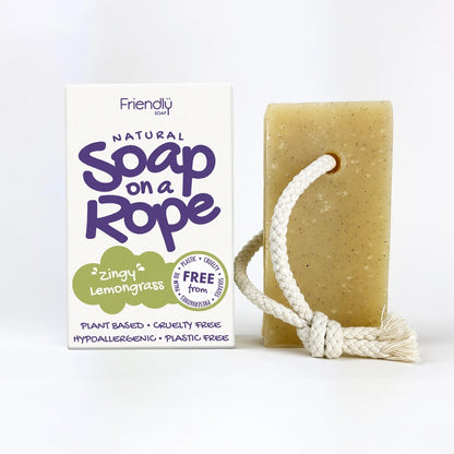 Lemongrass Natural Soap On A Rope Bar