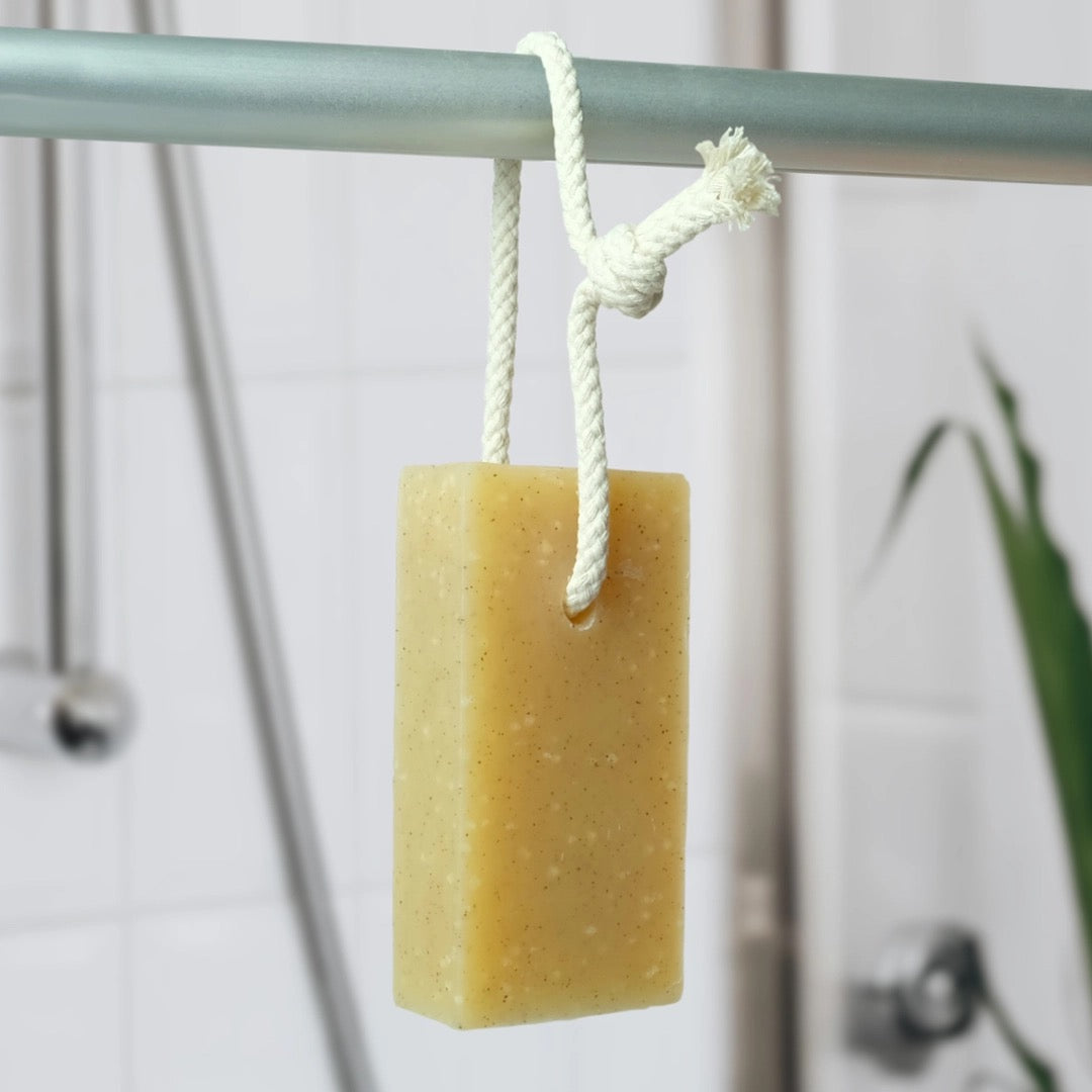 Lemongrass Natural Soap On A Rope Bar