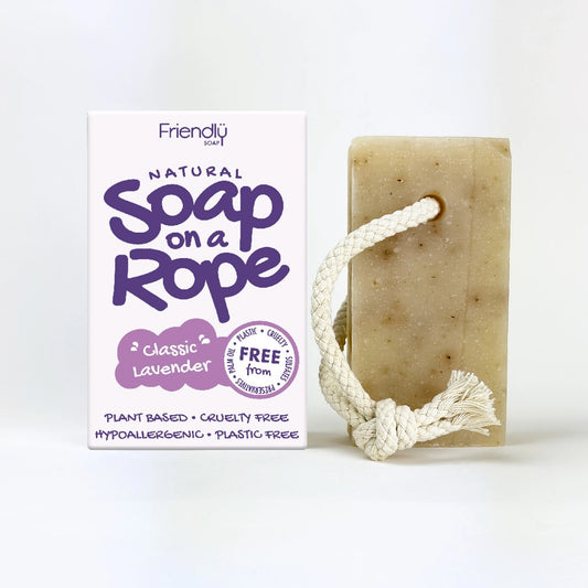 Lavender Natural Soap On A Rope Bar