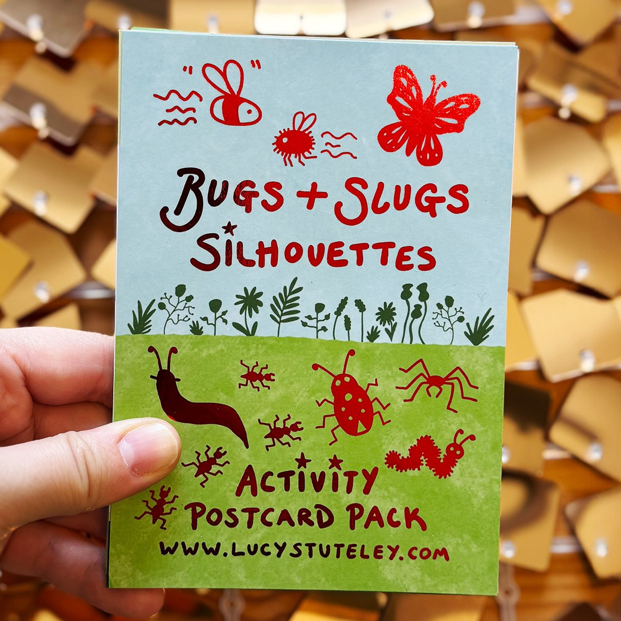 How To Draw... Slugs and Bugs Silhouettes, Activity Postcard