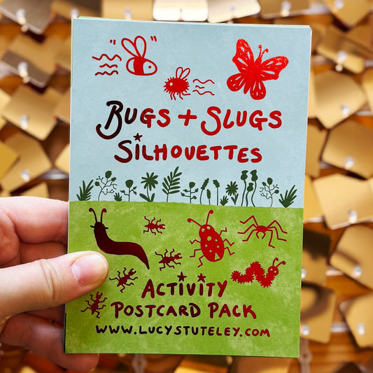 How To Draw... Slugs and Bugs Silhouettes, Activity Postcard