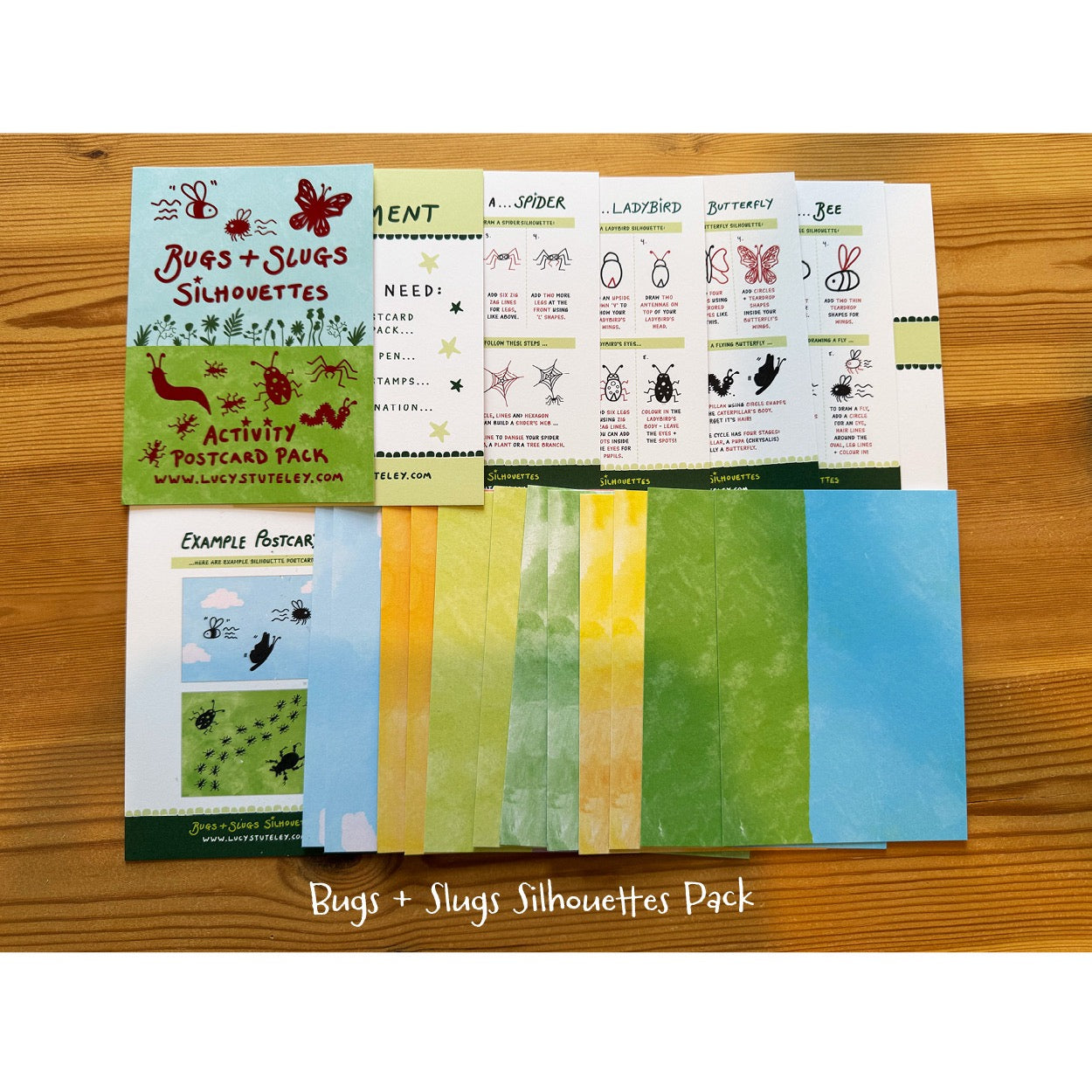 How To Draw... Slugs and Bugs Silhouettes, Activity Postcard