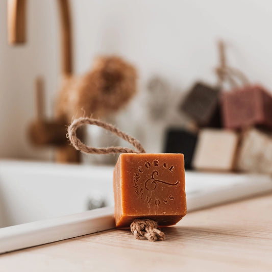 Handmade Chunky Soap On A Rope - Garden of Eden