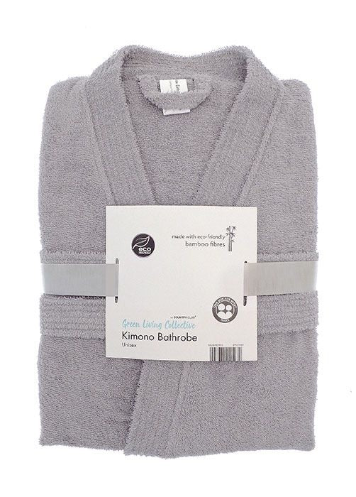 Bamboo Kimono Bathrobe - Grey