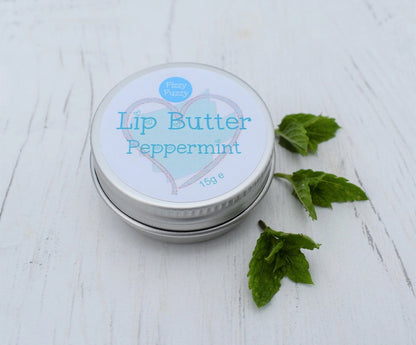 Peppermint Lip Butter, Luxury Lip Balm in Screw Tin