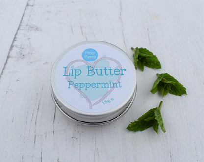 Peppermint Lip Butter, Luxury Lip Balm in Screw Tin