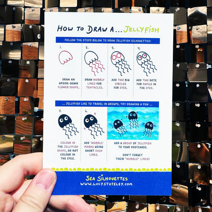 How To Draw... Sea Silhouettes, Activity Postcard Pack