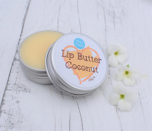 Coconut Lip Butter, Luxury Lip Balm in Screw Tin