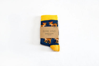 Leopard Socks | Child Bamboo Socks | Navy Socks