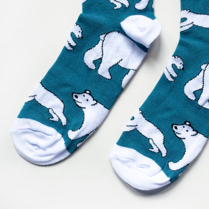 Polar Bear Socks | Bamboo Socks | Light Blue Socks