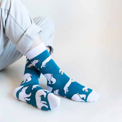 Polar Bear Socks | Bamboo Socks | Light Blue Socks