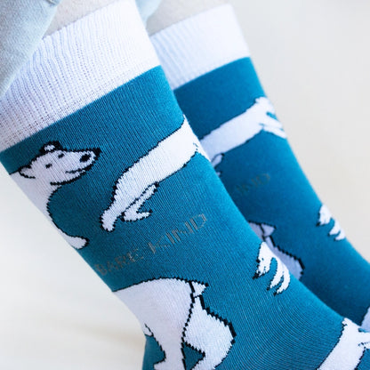 Polar Bear Socks | Bamboo Socks | Light Blue Socks