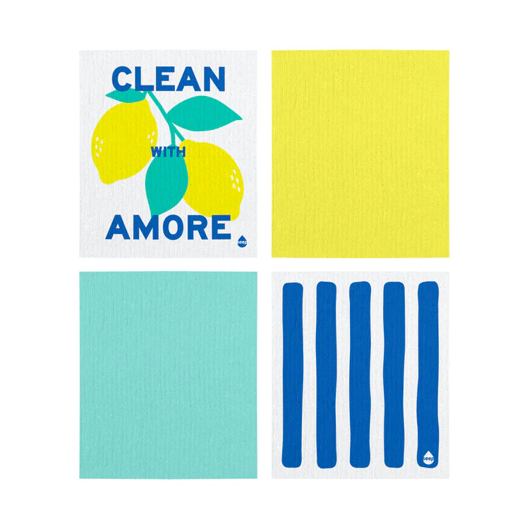 Seep Amore Sponge Cloths | Pack of 4
