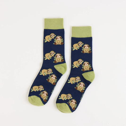 Sloth Socks | Bamboo Socks | Blue Socks | Rainforest Socks