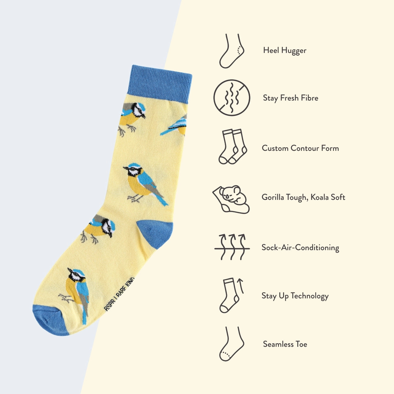 Blue Tit Bamboo Socks