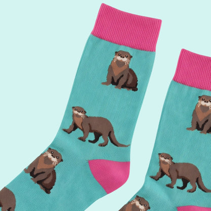 Giant Otter Socks | Bamboo Socks | Blue Socks