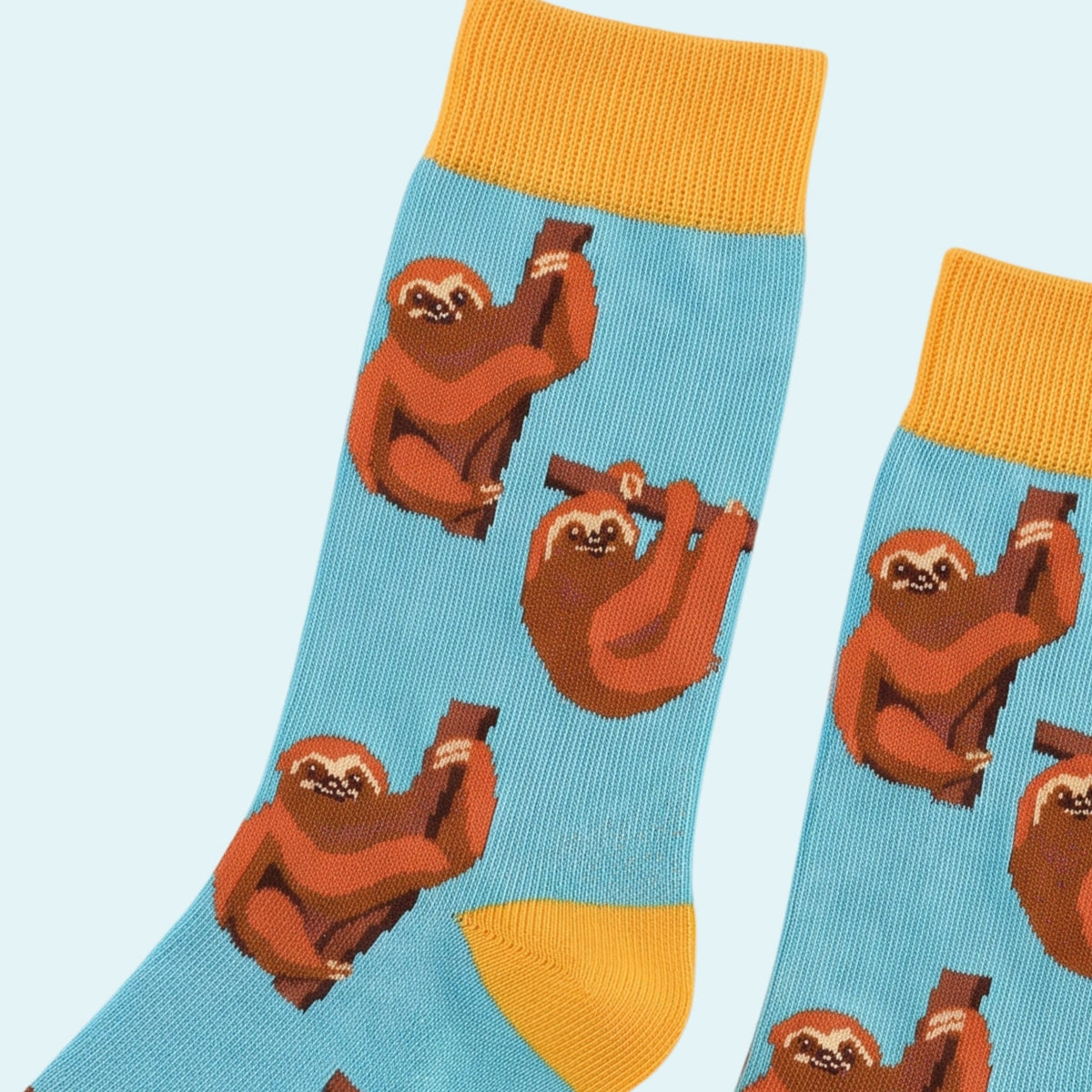 Two-Toed Sloth Bamboo Socks | Blue | Bare Kind