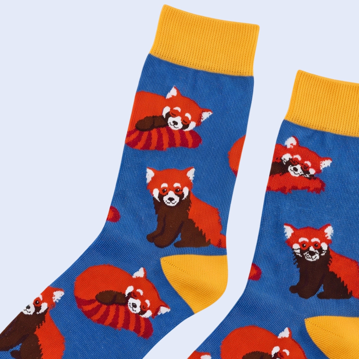 Red Panda Socks | Bamboo Socks | Blue Socks