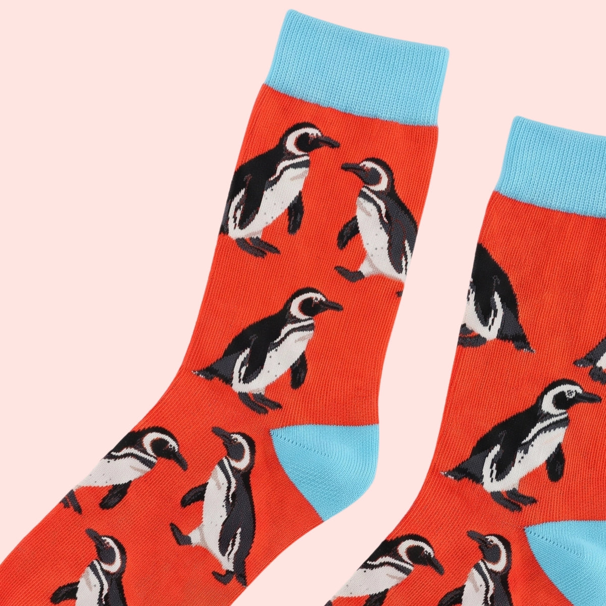 Humboldt Penguin Socks | Bamboo Socks | Orange Socks