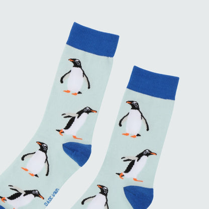 Gentoo Penguin Bamboo Socks | Blue | Bare Kind