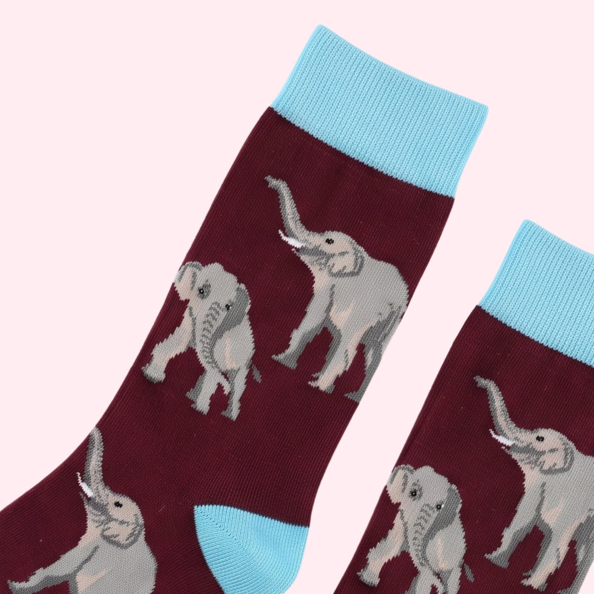 Asian Elephant Socks | Bamboo Socks | Purple Socks