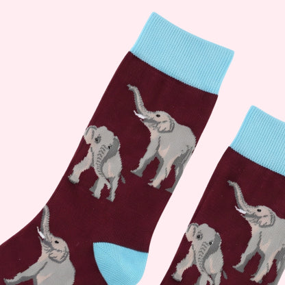 Asian Elephant Socks | Bamboo Socks | Purple Socks
