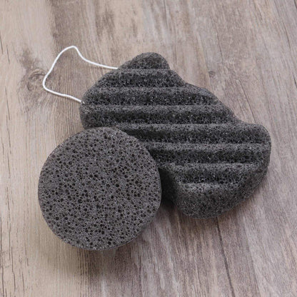 Konjac Bamboo Charcoal Facial Sponge