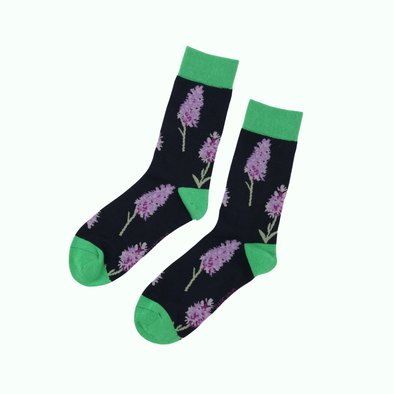 Orchid Bamboo Socks | Black Socks