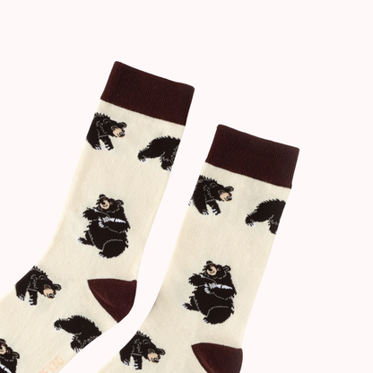 Black Bear Bamboo Socks | Wilderness Animal Socks