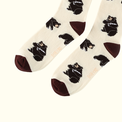 Black Bear Bamboo Socks | Wilderness Animal Socks