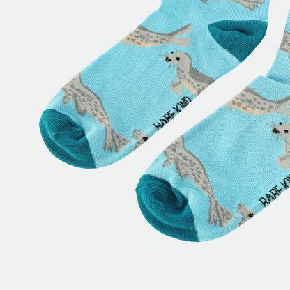 Seal Bamboo Socks | Ocean Blue Wildlife Socks