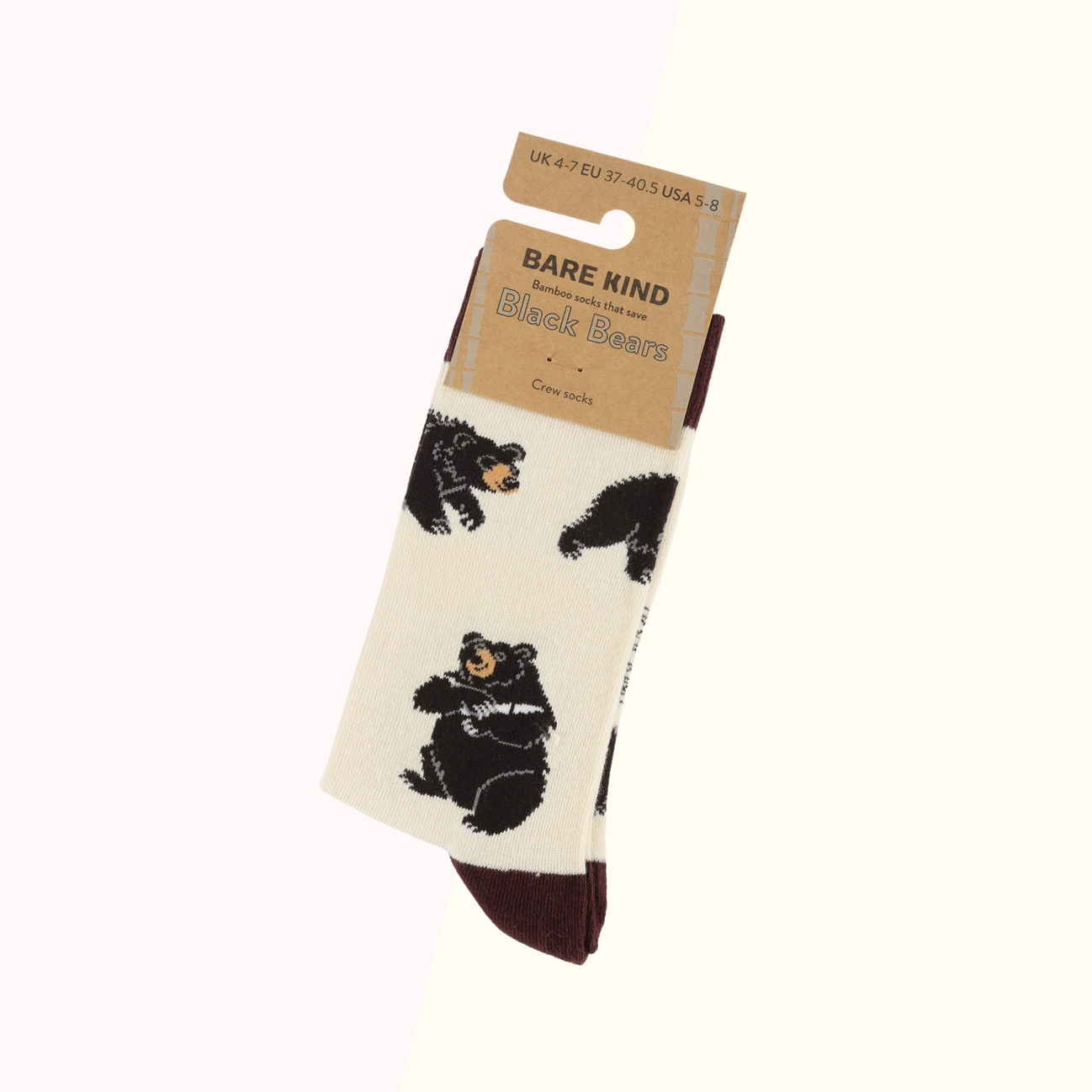 Black Bear Bamboo Socks | Wilderness Animal Socks