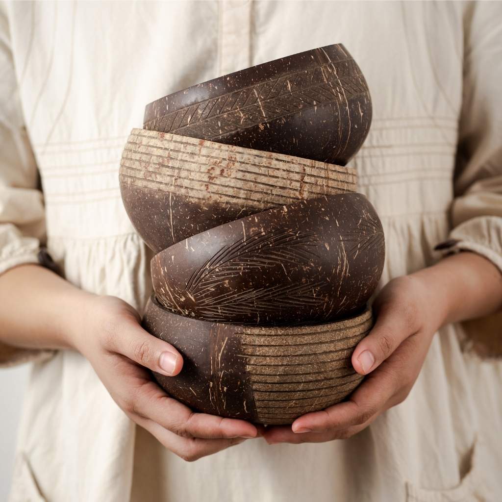 Coconut Bowls - Bowl & Spoon Combo (Classic Style)